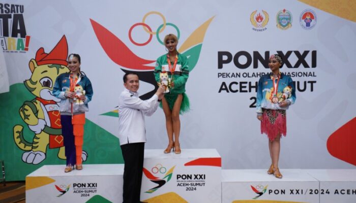Pj Gubsu Saksikan Langsung Dancesport PON XXI, Beri Semangat Atlet Sumut