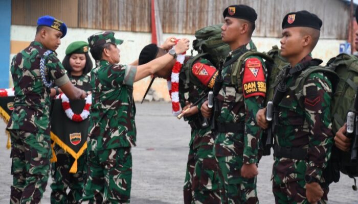 Pangdam I/BB Sambut Purna Tugas 350 Personil Satgas Yonkav 6/NK Di Belawan