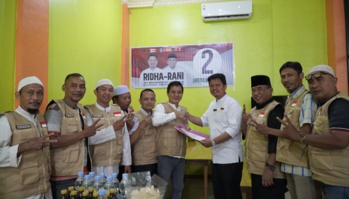 Paslon Ridha-Rani Dapat Dukungan Kuat Dari Relawan Sahabat Mesjid Ridha