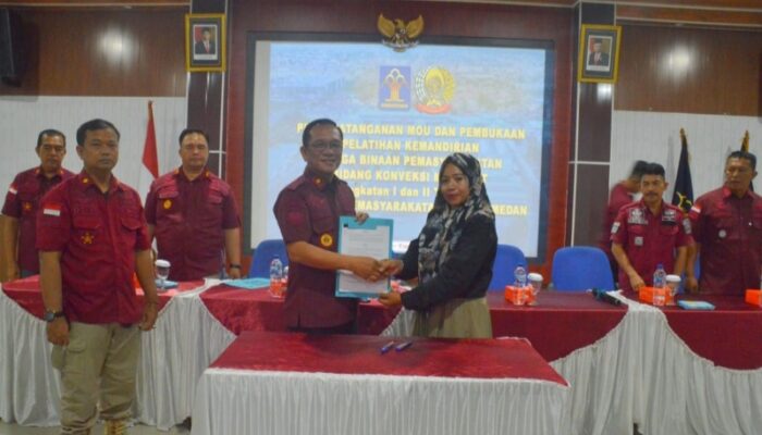 Tingkatkan Kemandirian WBP, Lapas Medan Jalin Kerjasama Dengan Lembaga Kursus Dan Pelatihan Nurul Al Ridha