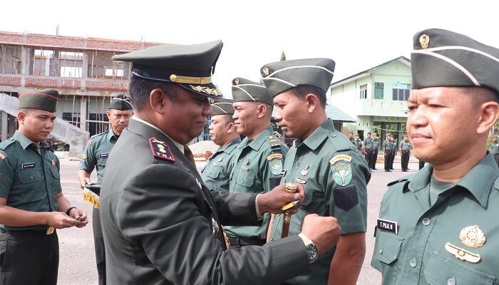 Jelang HUT TNI, Personel Kodim 0104/Aceh Timur Naik Pangkat