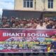 Personel Kompi 2 Batalyon B Pelopor Satbrimob Polda Aceh beserta personel Polres Langsa, Kodim 0104/Aceh Timur dan Satpol PP Kota Langsa saat melakukan bakti sosial membersihkan pusat pasar/Pajak Latos di Kota Langsa (9/10). Waspada/dede