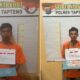 Tersangka pengedar sabu inisial CFS, 37, seorang pengangguran, warga Sibolga Selatan, Kota Sibolga (kiri) dan HN, 39, seorang petani, warga Desa Tebing Tinggi, Kecamatan Sukabangun, Kabupaten Tapteng (kanan) diamankan Polres Tapteng. Waspada/ist