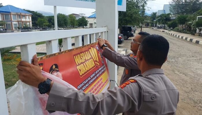 Waspada Curanmor, Polsek Darul Imarah Pasang Spanduk Imbauan