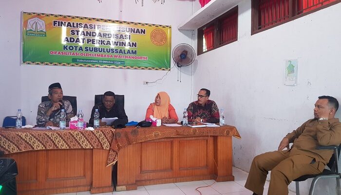 MAA Gelar Finalisasi Penyusunan Standardisasi Adat Perkawinan Kota Subulussalam