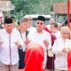 Gus Irawan dan Jafar Syahbuddin bersama istri hadiri pengukuhan Tim Kampanye dan Pemenangan Paslon No.1 BAGUSI Tapsel di Kecamatan Angkola Timur. (Waspada/Ist)