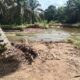 Saluran irigasi balakka sitokkon jebol diterjang arus sungai, petani dikhawatirkan bakal gagal tanam lagi musim tanam ini.(Waspada/Idaham Butar Butar)