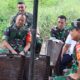 Kapolres Pematangsiantar AKBP Yogen Heroes Baruno (paling kanan) menghadiri Kunker Wadanpusterad Mayjen TNI Herianto Syahputra dalam kegiatan Wasev TMMD ke-122 pada 2024 di Jl. Rindung, Kel. Tanjung Pinggir, Kec. Sianțar Martoba, Kamis (15/10).(Waspada-Ist).