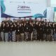 Para peserta dan pemateri pada acara Festival Bulan Inklusi Keuangan melakukan foto bersama. (Waspada/ Ibnu Sa'dan)