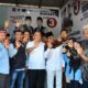 Calon Bupati Deliserdang HM Ali Yusuf Siregar saat peresmian posko pemenangan di Pantai Labu. (Waspada/ist).