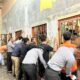 JALANNYA penggeledahan oleh jajaran KPLP dan Seksi Keamanan dan Ketertiban (Kamtib) Lapas Kelas II A Labuhanruku di kamar hunian WBP .Waspada/Ist