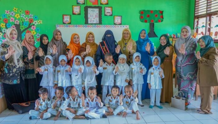 Bunda PAUD Agara Edukasi Antisipasi Banjir Di TK Pembina