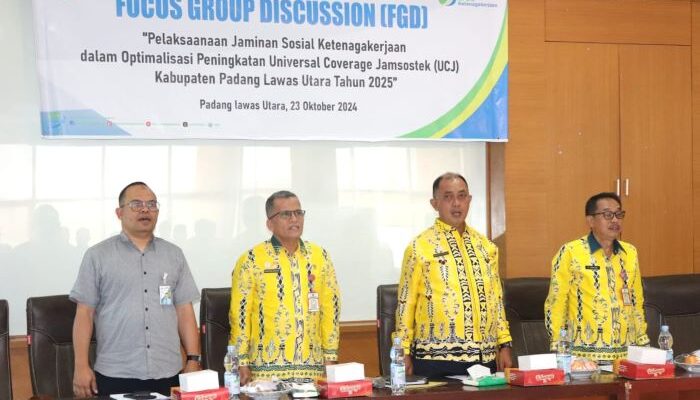 Capaian Peserta Jamsostek Di Padanglawas Utara 33,07℅