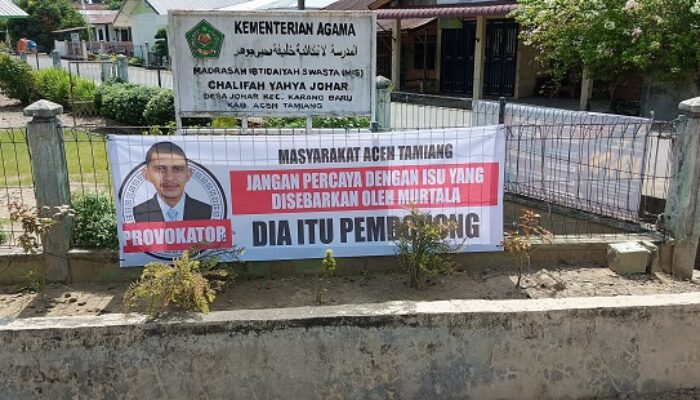 Spanduk Sebut Murtala Provokator Sempat Hebohkan Aceh Tamiang