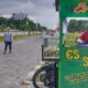 Sejumlah pengunjung alun-alun Sergai tampak berolahraga joging , Selasa (29/10) sore di Dusun I Desa Firdaus Kec.Sei Rampah, keberadaan alun-alun Sergai sangat bermanfaat bagi masyarakat untuk berbagai aktifitas.(Waspada/Edi Saputra)