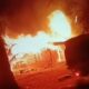 Satu rumah di Desa Aektinga Kecamatan Sosa ludes terbakar, tidak ada korban jiwa, namun kerugian ditaksir mencapai Rp250 juta.(Waspada/Ist)