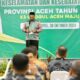 Pj Gubernur Aceh, Safrizal ZA, saat membuka acara Anugerah Penghargaan Keselamatan dan Kesehatan Kerja (K3) tahun 2024, yang diselenggarakan Disnakermobduk Aceh di Hotel Rasamala, Banda Aceh, Rabu, (30/10) malam. (Waspada/Zafrullah)