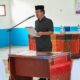 BUPATI Humbahas Dosmar Banjarnahor mengukuhkan perpanjangan masa jabatan Kepala Desa se-Kecamatan Lintongnihuta. Waspada/Ist