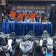 Kapolres Asahan AKBP Afdhal Junaidi, didampingi Kasat Reskrim AKP Ghulam Yanuar Lutfi, Pj Kadis Pendidikan Asahan Musa Al Bakri, saat press release terkait tawuran antar remaja. Waspada/Sapriadi
