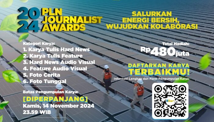 Banjir Peminat, Pendaftaran PLN Journalist Award 2024 Diperpanjang Hingga 14 November