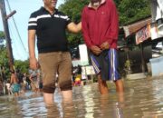 Ratusan Rumah Di Sampali Terendam Banjir, M Dahnil Ginting Tinjau Lokasi