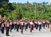 Kapolres Sabang Pimpin Olahraga Bersama Di Gor Merah Putih