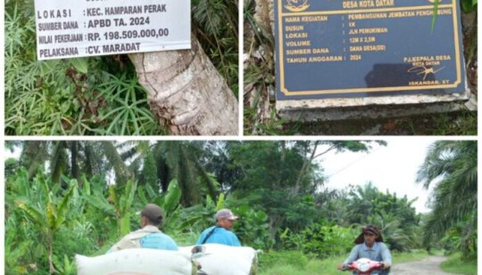 Warga Dusun IX Kota Datar Keluhkan Jalan Tak Tersentuh Aspal