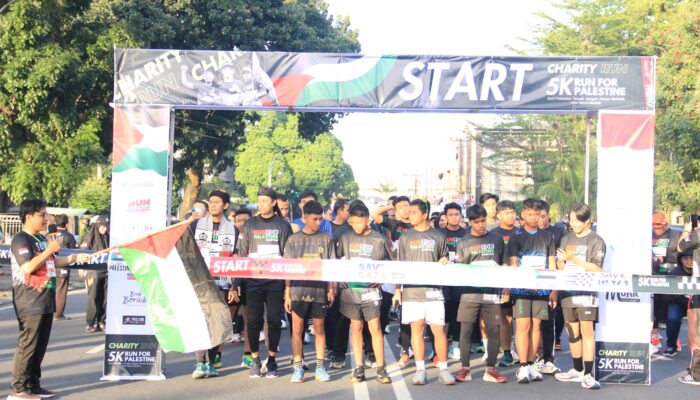 Kegiatan Amal Run For Palestine Berlangsung Penuh Semangat