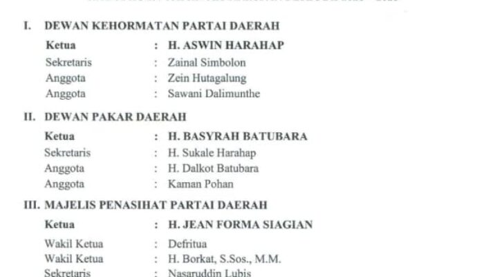 Ketua DPD PAN Tapsel Dicopot