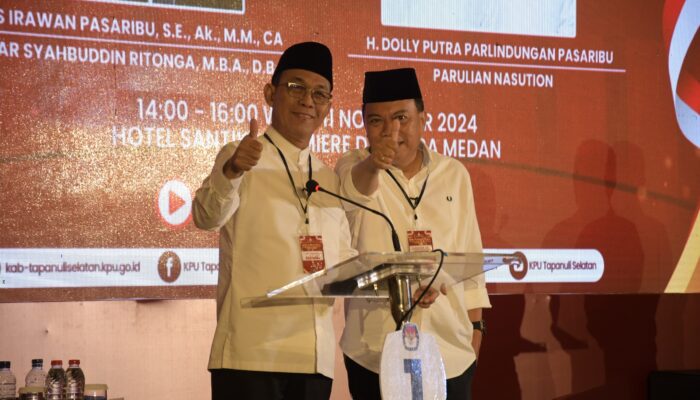 Debat Kandidat Pilkada Tapsel, Paslon No.1 Unggul, Fokus Dan Tepat Waktu