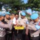 Personel Polres Simalungun saat mengikuti pemeriksaan atau razia telepon selular di Mapolres Simalungun Pamatangraya, Senin (11/11).(Waspada/ist).