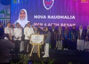 Nova Raudhalia Siswi MAN 4 Aceh Besar Terima Penghargaan Inisiator Muda Moderasi Beragama Nasional