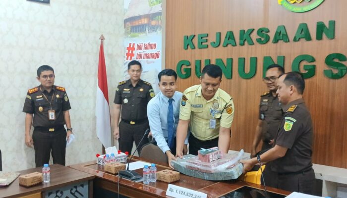 Kejari Gunungsitoli Eksekusi Uang Pengganti Perkara Korupsi Rp1,074 M