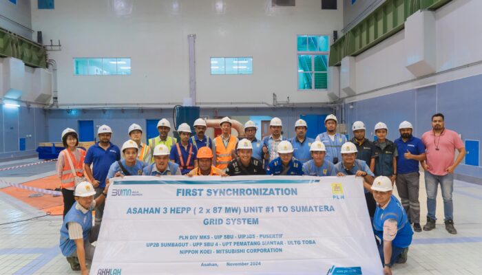 Jelang Hari Pahlawan PLN UIP SBU Berhasil Synchronize Unit #1 PLTA Asahan 3