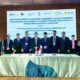 Penandatanganan Joint Development Framework Agreement (JDFA) pembangunan pipa hidrogen Indonesia - Singapura oleh TGI, Sembcorp, dan PLN EPI di COP29 Baku, Azerbaijan, Rabu (13/11/2024).
