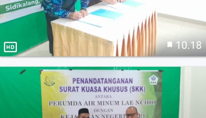 Perumda Tirta Nciho Jalin Kerja Sama Dengan Kejari Dairi
