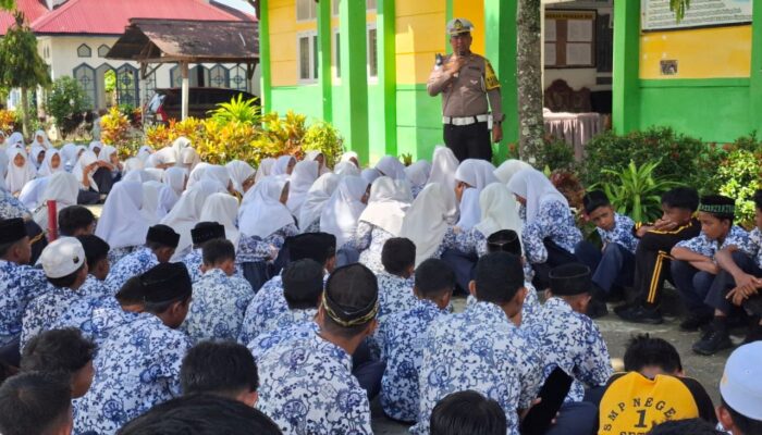 Satlantas Polres Abdya Edukasi Pelajar Tingkat SMP