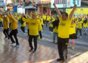 Live Secara Zoom, Senam HUT Ke-60 Partai Golkar Di Sidimpuan Berlangsung Meriah