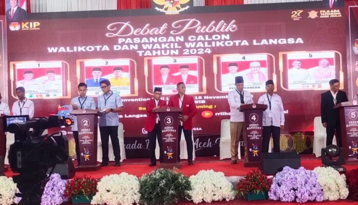 Lima Paslon Wali Kota/Wakil Wali Kota Langsa Ikuti Debat Publik