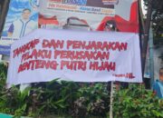 Spanduk Tangkap dan Penjarakan Pelaku Perusakan Benteng Putri Hijau Muncul Di Medan