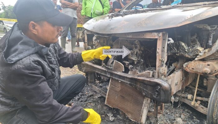 Polres Aceh Timur Selidiki Kasus Mobil Timses Diduga Dibakar OTK