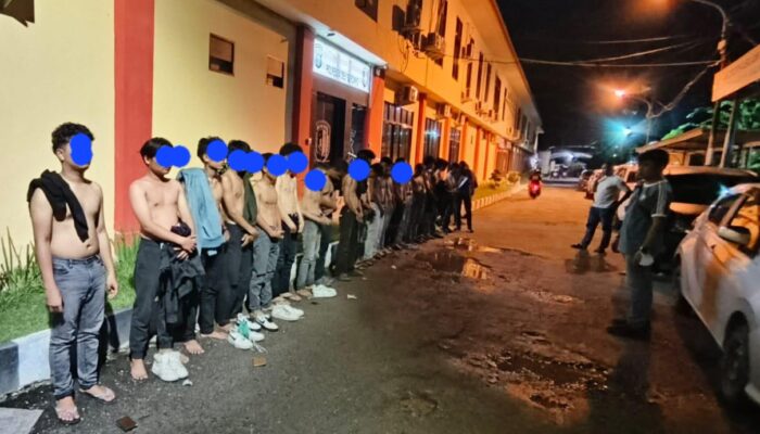 21 Orang Geng Motor Beserta 16 Sepeda Motor Diamankan Polresta Deliserdang
