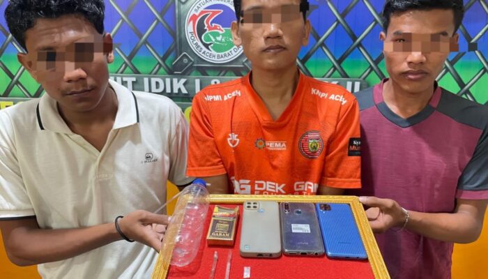 Dalam Semalam, Sat Resnarkoba Polres Abdya Amankan 4 Pelaku Penyalahgunaan Narkoba