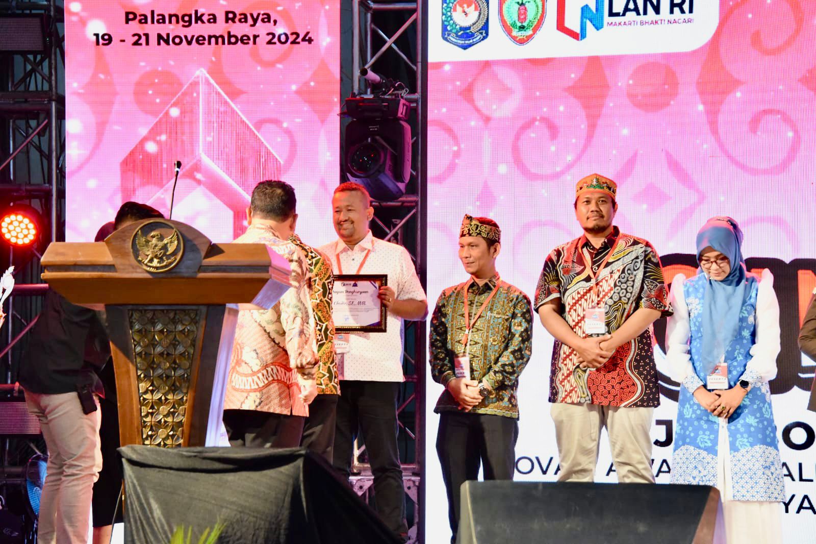 Kepala UPTD BPKA Wilayah V Kota Lhokseumawe Terima Penghargaan Dari LAN RI