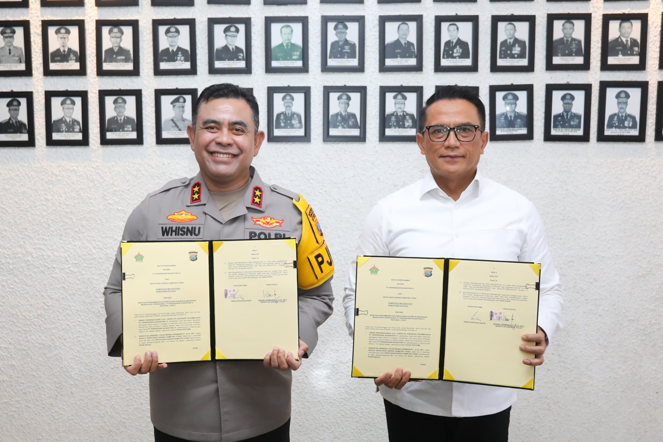 PTPN IV-Poldasu Teken MoU Tingkatkan Bantuan Pengamanan Dan Hukum