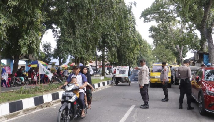 Polres Langkat Kerahkan Ratusan Personel Untuk Pengamanan Kampanye Akbar