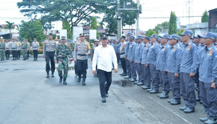 492 Petugas Satlinmas Diturunkan Untuk PAM TPS Di Langsa