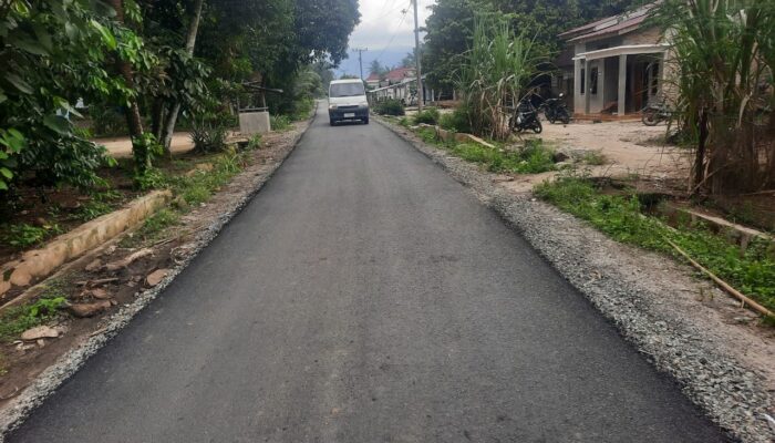 Warga Desa Tinokkah Sergai Nikmati Jalan Mulus