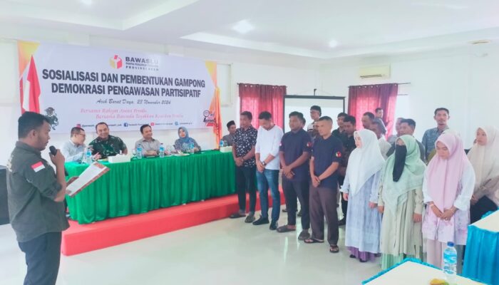 Blang Padang Abdya Dikukuhkan Sebagai Desa Demokrasi Pengawasan Partisipatif