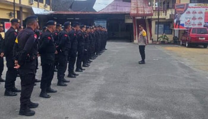 Polres P.Siantar Sambut Personel BKO Sat Brimob Poldasu